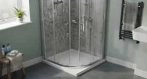 A space-saving quadrant shower enclosure ideal for maximising bathroom floor space