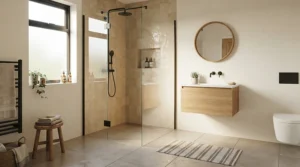 A multi-generational family home bathroom fitted with an anti-slip shower tray for elderly family members