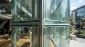 Detailed view of curved enclosures for an offset quadrant shower tray vs quadrant tray setup