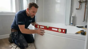 Checking enclosure compatibility for an offset quadrant shower tray vs quadrant tray installation