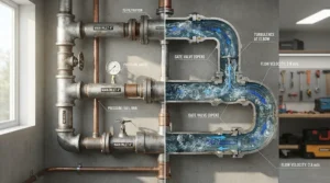 A dual-control thermostatic shower valve engineered for homes with varying water pressure compatibility