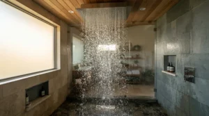Water flow from an electric shower for combi boiler connected to high mains pressure